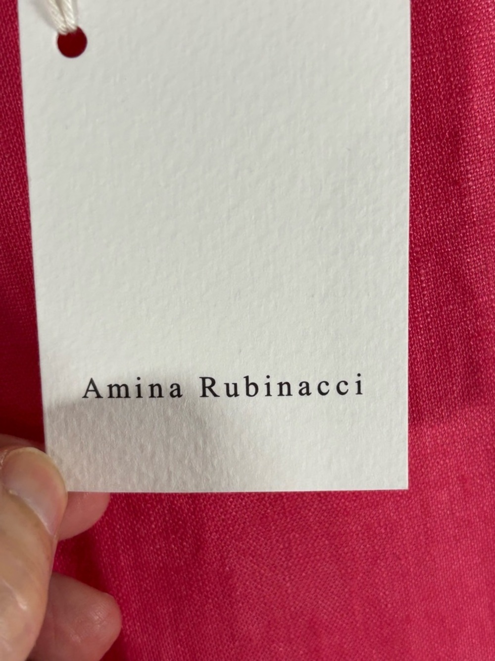 NWT AMINA RUBINACCI Sleeveless Linen Pullover Maxi Dress in Hibiscus size 10 - Picture 6 of 11